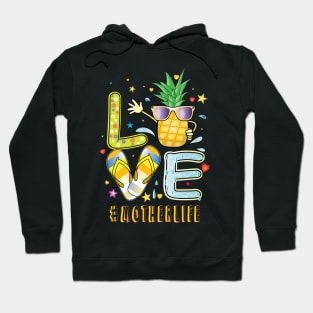 Love Mother Life Pineapple Sunglasses Flip Flop Hoodie